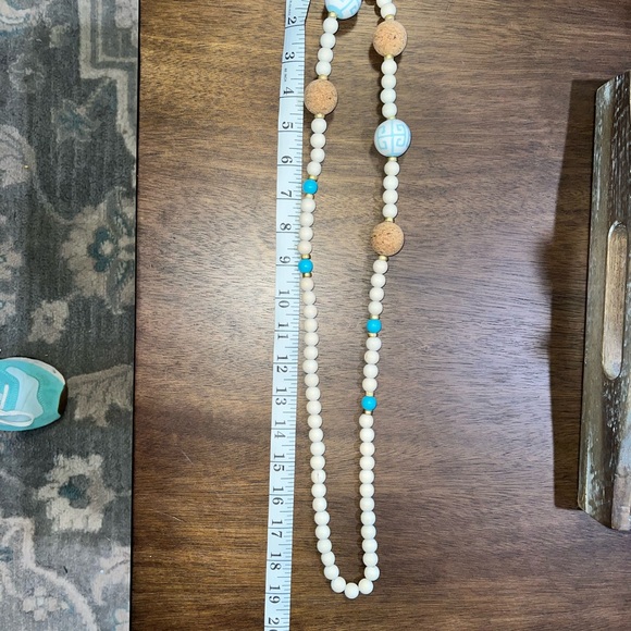 Boho Beaded Necklace with Turquoise Accents - Picture 4 of 4